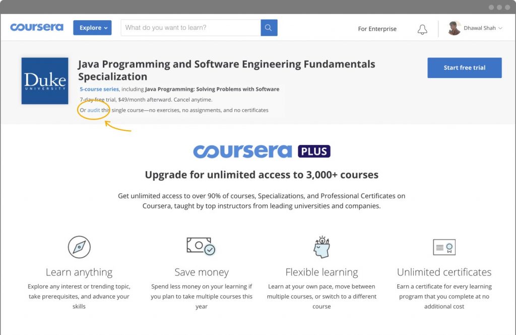 Coursera cung cấp những loại lớp học nào?